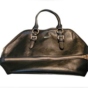 Bosalina Black Bowler Style Handbag